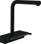 Hansgrohe Aquno Select M81 Single Lever Kitchen Mixer 250 with Pull-Out Spout & Sbox, 2 Spray Modes - Matt Black