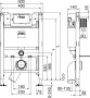 Viega Prevista Dry 820mm Wall-Hung WC Frame with Shower Connection