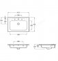 RAK Over Counter Basins 61cm 1 Tap Hole Lola Over Counter Wash Basin
