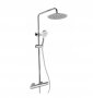 RAK Compact Round Thermostatic Exposed Shower Column, Fixed Head And Shower Kit