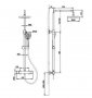 RAK 700mm Cool Touch Round Thermostatic Shower Column, Fixed Head And Shower Kit (WRAS)