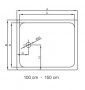 Bette Ultra 1000 x 900 x 25mm Rectangular Shower Tray with Z63 Upstand and Glaze Plus - Stock Clearance