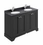 Bayswater 1200mm Matt Black 4 Door Basin Cabinet