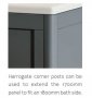 Harrogate Spa Grey 650 x 50mm Wooden Corner Posts