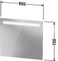 Duravit No.1 800 x 700mm Mirror - Matt White