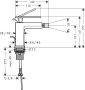 Hansgrohe Tecturis E Single Lever Bidet Mixer with Pop-Up Waste Set - Brushed Bronze