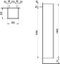Laufen Juna 1650 x 335mm 1 Door Left Hand Tall Cabinet with Glass Shelves - Matt White