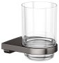 Keuco Collection Moll Tumbler Holder with Crystal-Glass - Brushed Titanblack