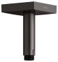 Keuco 100mm Ceiling Mounted Shower Arm with Square Rosette - Brushed Titanblack