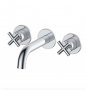 RAK Ella 3 Hole Wall Mounted Basin Mixer