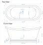 BC Designs 1700mm Antique Copper Boat Bath