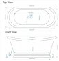 BC Designs 1700mm Brass Boat Bath