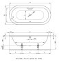 Bette Starlet Oval 165 x 75 x 42cm Bath with Leg Set