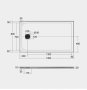 RAK Feeling Trays 1400 x 800 Grey Rectangular Tray