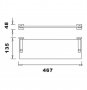 RAK Cubis Black Glass Shelf