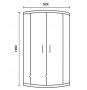 Spring 1200 x 900mm Double Door Offset Quadrant Shower Enclosure