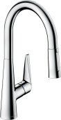 Hansgrohe Talis M51 Single Lever Kitchen Mixer 200 with Pull-Out Spray, 2 Spray Modes - Chrome
