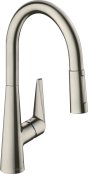 Hansgrohe Talis M51 Single Lever Kitchen Mixer 200 with Pull-Out Spray, 2 Spray Modes - Stainless Steel Finish
