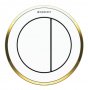 Geberit Type 10 Gold/White Dual Flush Button For 12 and 15cm Concealed Cistern