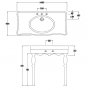 RAK Washington Console Basins 105cm 1 Tap Hole Alexandra Basin