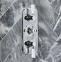 Bayswater White & Chrome Triple Concealed Valve with Diverter