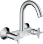 Hansgrohe Logis M32 2-Handle Kitchen Mixer Wall-Mounted, Single Spray Mode - Chrome