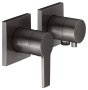 Keuco Edition 11 Single Lever Mixer Set Up 2-Way with Wall Outlet for Shower Hose - Brushed Titanblack