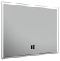 Keuco Royal Lumos 900 x 735 x 165mm Recessed Mirror Cabinet - Anodised Silver