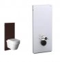 Geberit Monolith Black Glass 114cm Sanitary Module for Wall Hung WC with Straight Connector