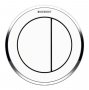 Geberit Type 10 Gloss Chrome/White Dual Flush Button For 12 and 15cm Concealed Cistern
