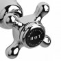 Bayswater Black & Chrome Crosshead Mono Bidet Mixer with Hex Collar