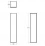 Ideal Standard Strada II White Gloss Tall Column Unit with 1 Door