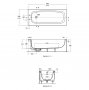 Ideal Standard i.life 170 x 70cm Idealform 2 Tap Hole Bath