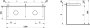 Laufen Lani 1400mm Countertop with Installation Brackets (Left & Right Cut-Out) - Traffic Grey
