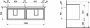 Laufen Base 2.0 1300 x 450mm 4 Drawer Double Vanity Unit (for Pro S Basin) - Gloss White