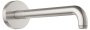 Keuco 300mm Wall-Mounted Shower Arm with Round Rosette - Brushed Nickel