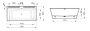 Laufen Brook Back-to-Wall Sentec Bath with Legs - White