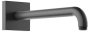 Keuco 300mm Wall-Mounted Shower Arm with Square Rosette Extension - Brushed Black / Chrome