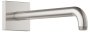 Keuco 300mm Wall-Mounted Shower Arm with Square Rosette Extension - Brushed Nickel