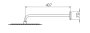 Tavistock Square 415mm Fixed Shower Arm - Chrome
