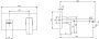 Villeroy & Boch Architectura Square Wall Mounted Single Lever Basin Mixer - Chrome
