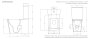 Tavistock Compass Square Closed-Back Close Coupled Rimless Toilet