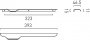 Vado Cameo 400mm Furniture Top-Mount Handle, Left Pull - Chrome
