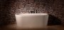 Carron Halcyon D-Shaped 1750 x 800mm Acrylic Freestanding Bath