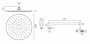 Vado Nebula 300mm Single Function Round Shower Head with Arm