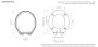 Tavistock Secure Fix Toilet Seat with Brushed Brass Hinges - Matt Black