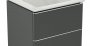 Ideal Standard Strada II 500mm 2 Drawer Wall Hung Matt Anthracite Vanity Unit