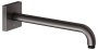 Keuco 300mm Wall-Mounted Shower Arm with Square Rosette Extension - Brushed Titanblack