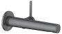 Keuco Edition 400 Single Lever Mixer Wall Mounted Extension 197mm - Brushed Black / Chrome