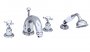 Perrin & Rowe 4Hole Deck Mounted Bath Set with Crosshead Handles (3249)